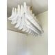Contemporary Modern Frosted "Selle" Murano Glass Rectangular Chandelier in