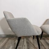 Mid-century restored pair of armchairs