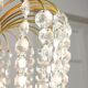 Lustre vintage italien en cristal et métal doré, années 1980