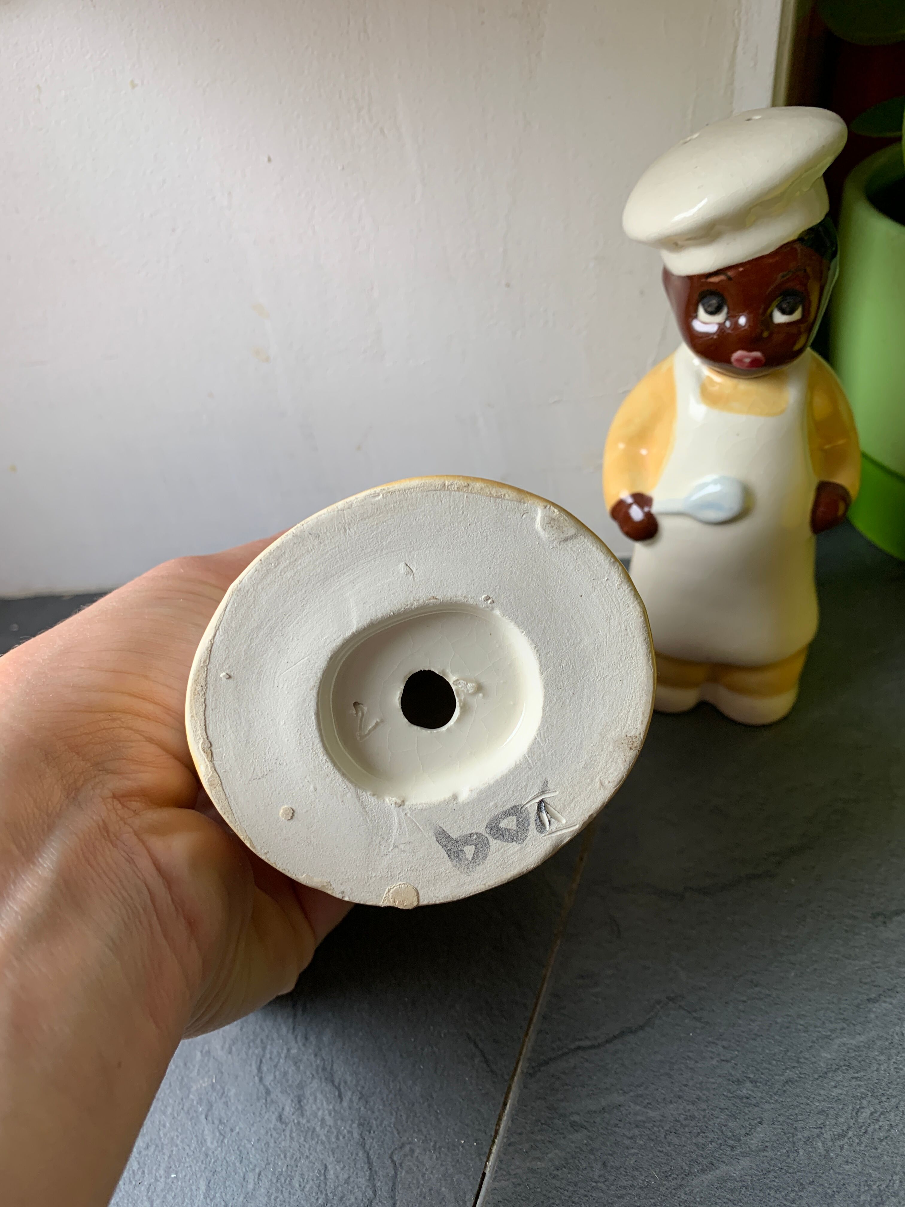 Vintage Pepper Salt Shaker in ceramic
