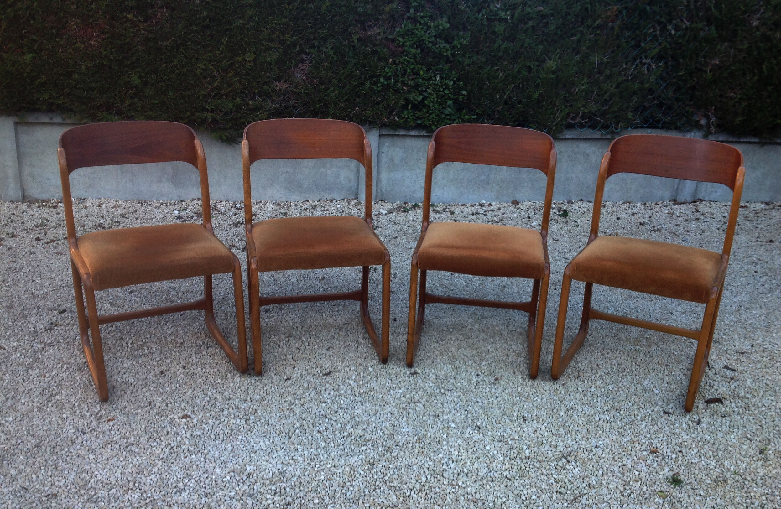 4 Baumann sled chairs