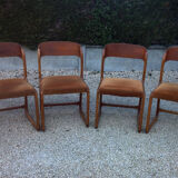 4 Baumann sled chairs