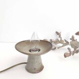 Lampe bougeoir en grès