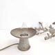 Stoneware candle holder lamp