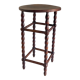 Side table / pedestal table in turned solid wood – 40s/50s