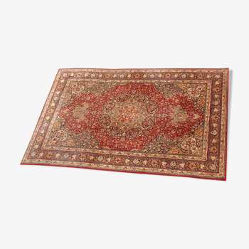 Tapis ancien en laine à dominante rouge - 200 x 305 cm