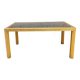 Italian rattan and glass table from the 1970s