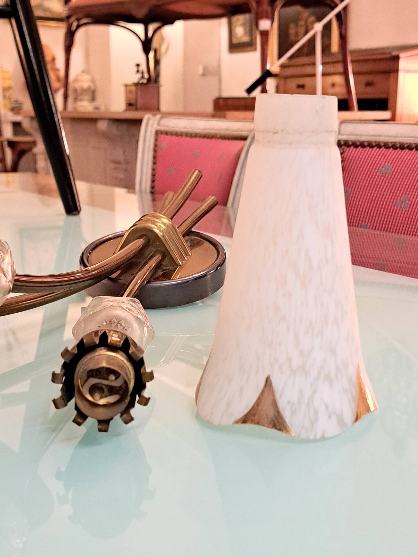 Lunel set of 1 chandelier and its pair of wall lights