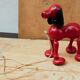 Old dog toy red wood retro