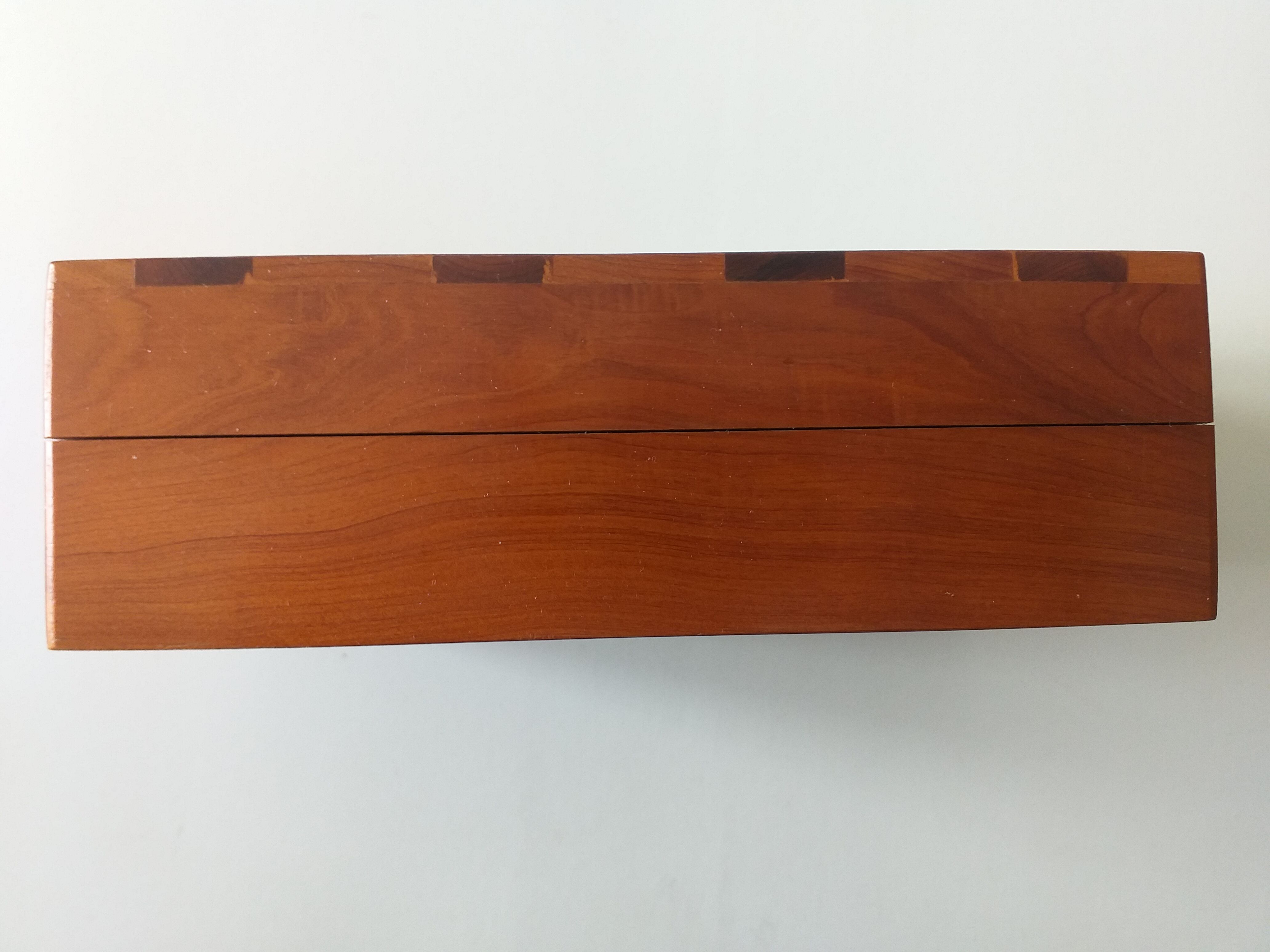 1970 vintage walnut branding cigar box