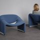 Pair of F598 Groovy lounge chairs by Pierre Paulin for Artifort, Netherlands, 1970s