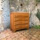Vintage chest of drawers with compass feet