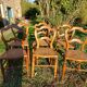 Lot de chaises cannées