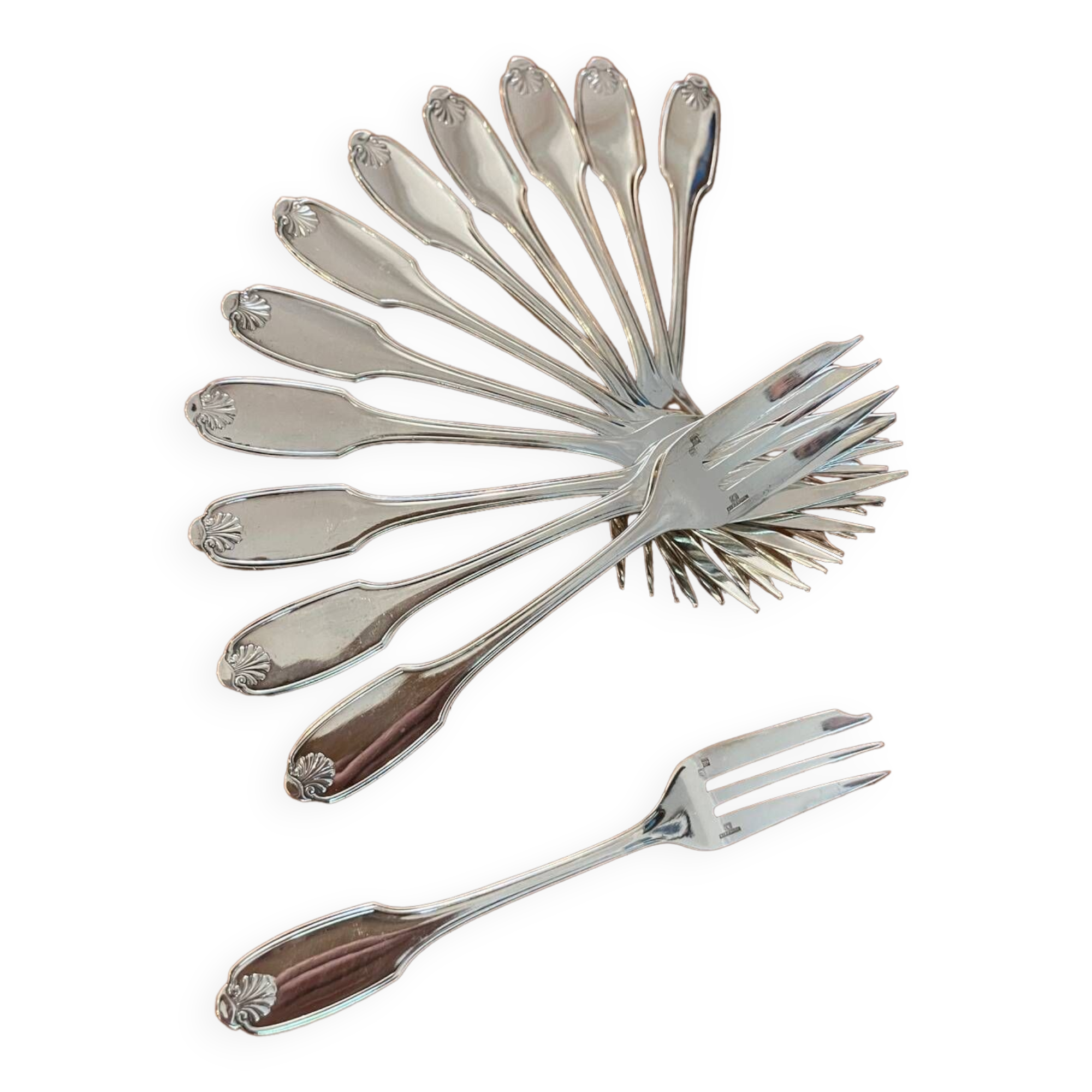 Christofle 12 cake forks 15.5 cm very good condition