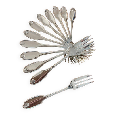 Christofle 12 fourchettes à gâteau 15,5 cm très bon état