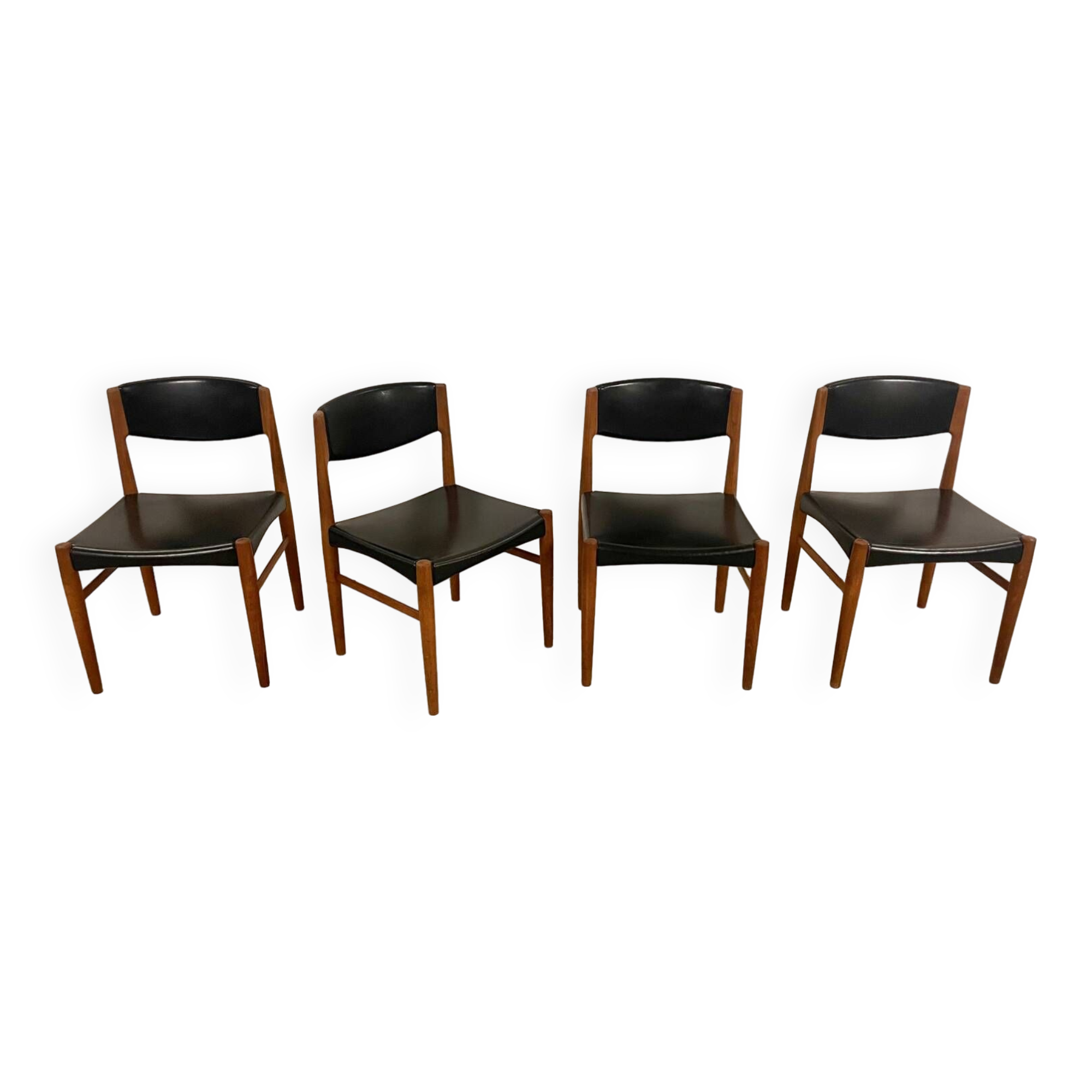 4x Scandinavian Teak Chairs by Grete Jalk MidCentury 60s