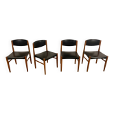 4x Scandinavian Teak Chairs by Grete Jalk MidCentury 60s
