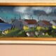 Original Swedish Oil On Panel – “Huts” By Bo Sjööberg