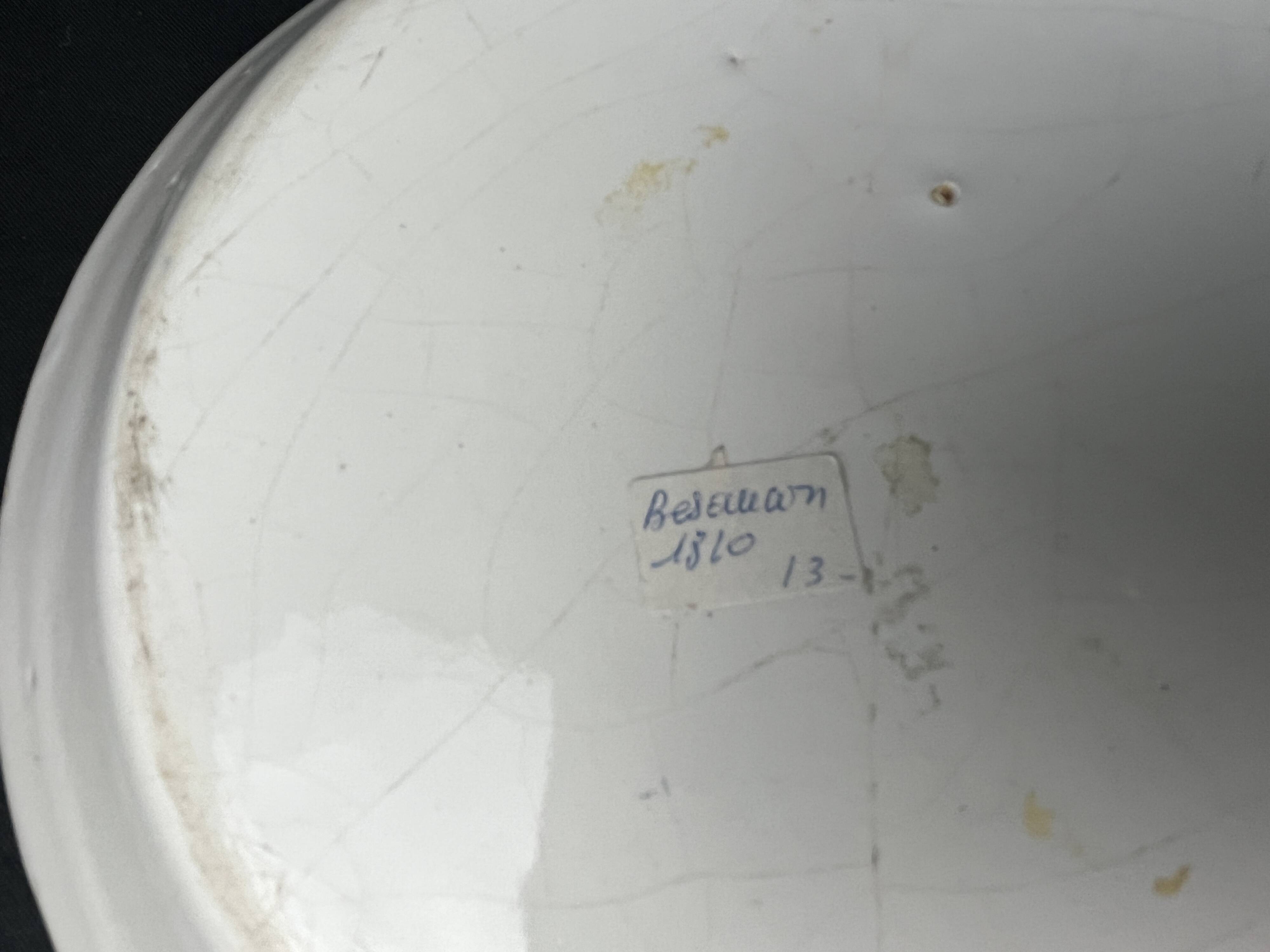 Besançon, dish decorated with a blue eagle, early 19th century
