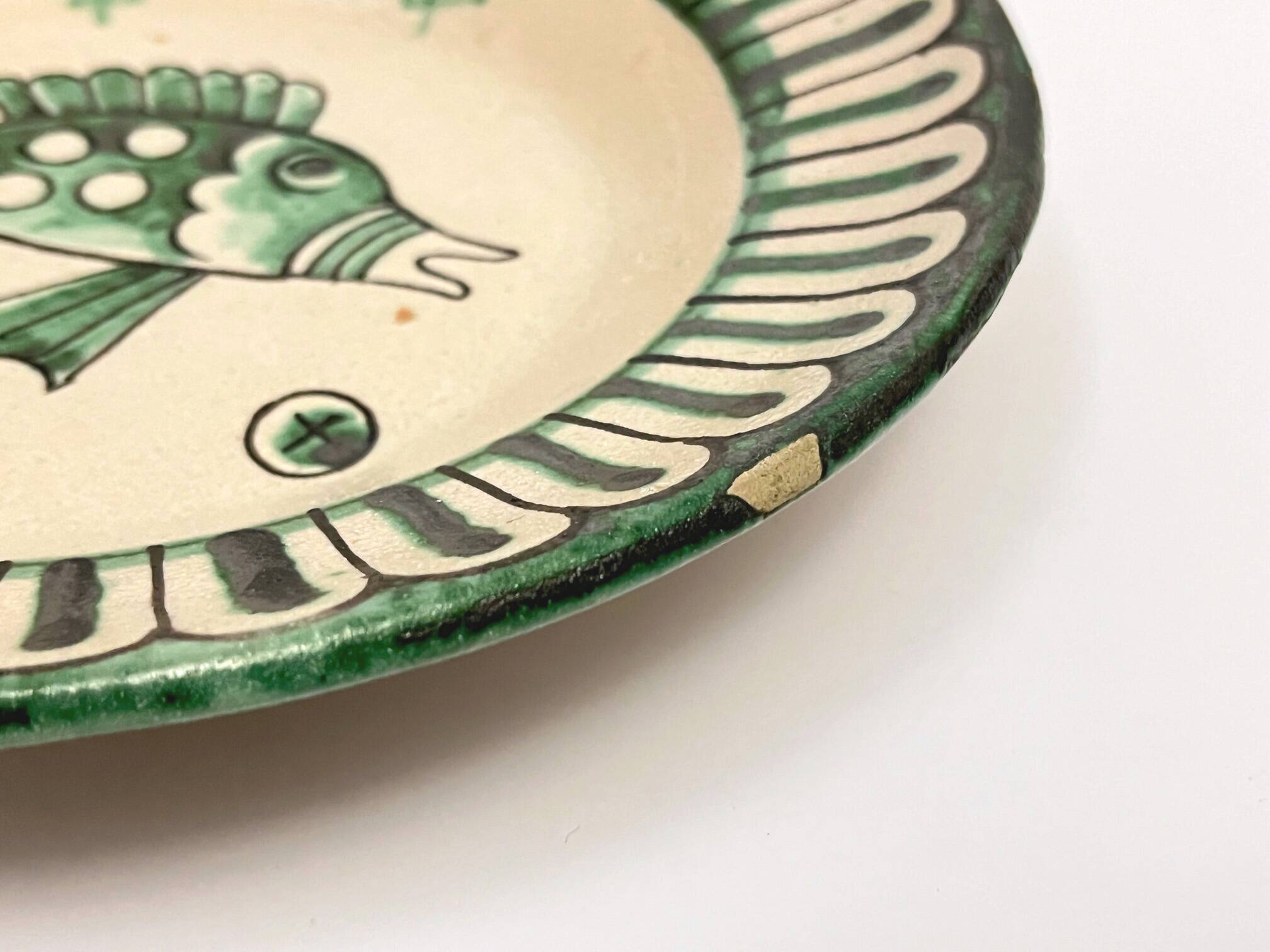 4 Vietri plates decorated by Fabbrica Ceramica Avallone, 1930s