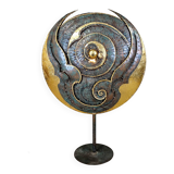 Unique large metal Thai art sculpture floor lamp goldleaf