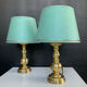 Pair of vintage brass lamps from the 70s.