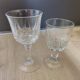 Set of 6 large stemmed glasses + 8 small Cristal d'Arques Water & Wine 1970