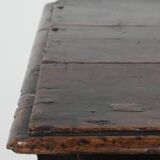 Unique antique English cabinet on stand made of oak from the 17th century