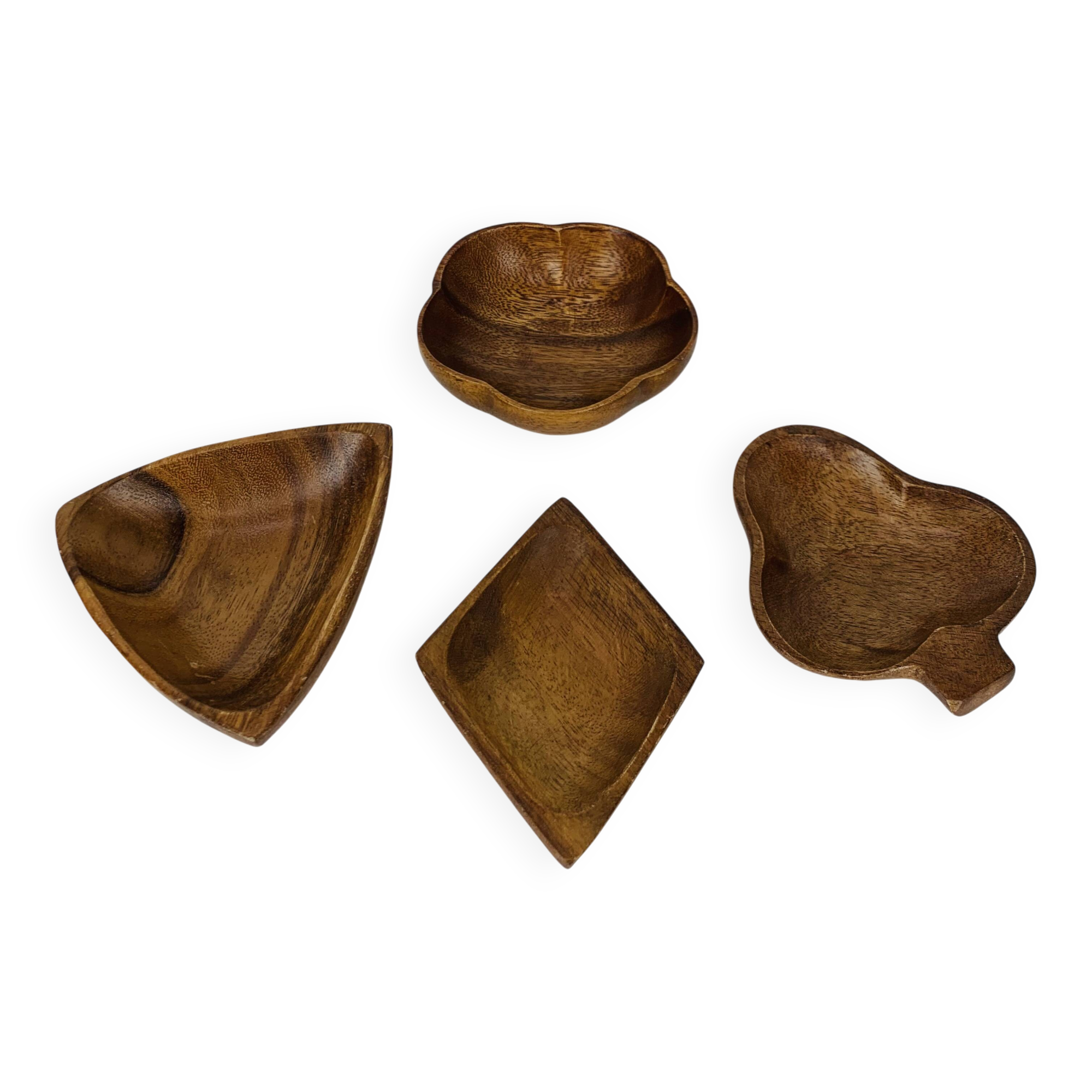 4 Scandinavian teak ramekins, 1960s