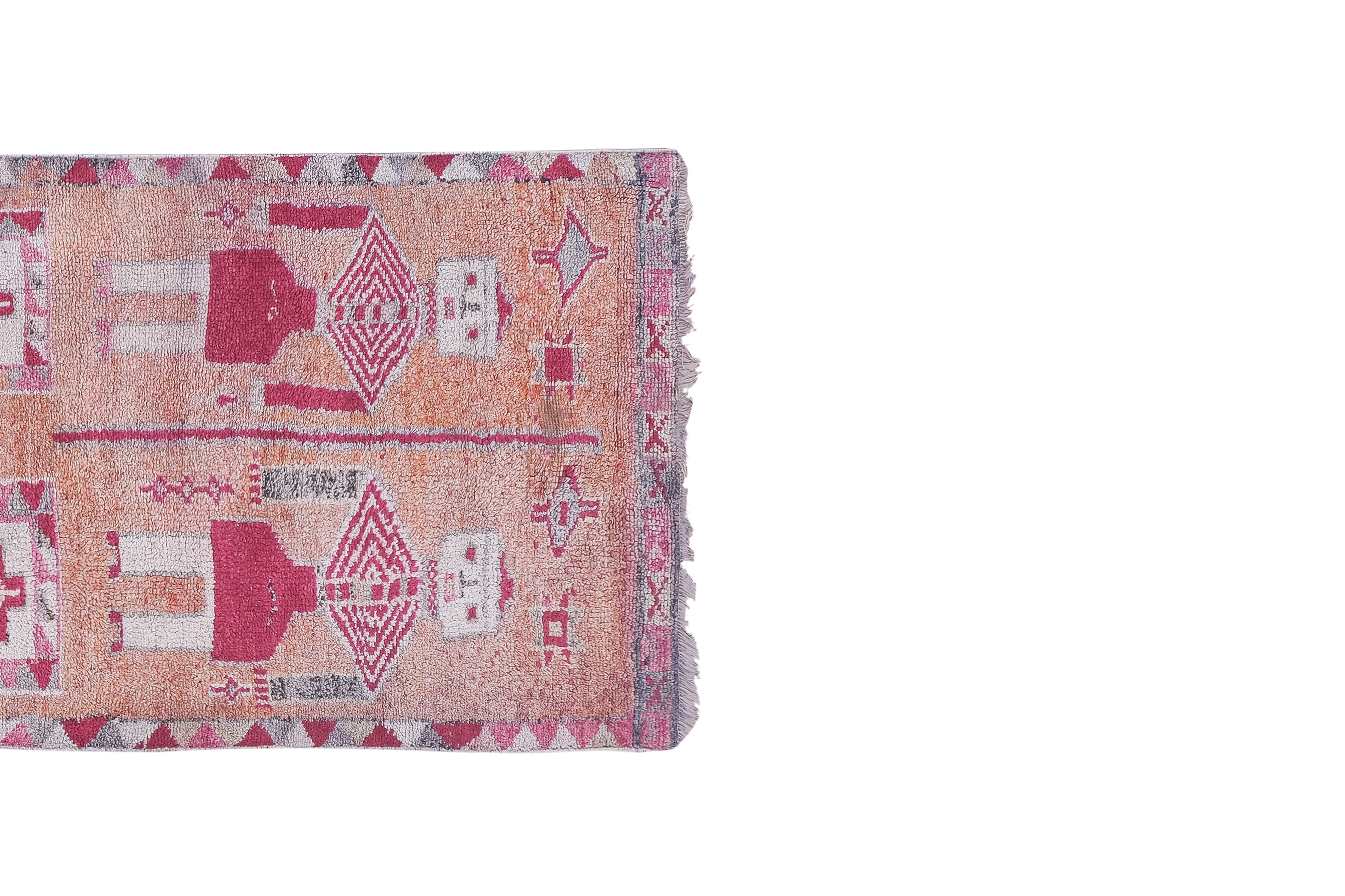 Vintage Turkish rug from Oushak, hand-woven100x284 cm