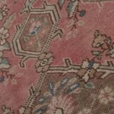 Vintage Handknotted Turkish Unusual Rug with Floral Border 4'5" X 6'4"