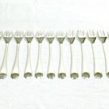 Christofle – 12 Silver Plated Cake Forks, America Model