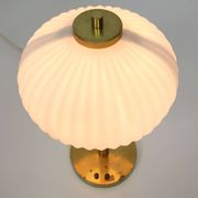 Mid-Century Brass & Glass Table Lamp