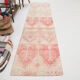 3x12 Red Beige Turkish Vintage Runner Rug,92x371Cm
