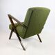 Vintage olive green boucle armchair, 1970s