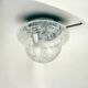 Vintage Space Age UFO Flush Mount Light Fixture with Spotted Glass Shade, 1960s
