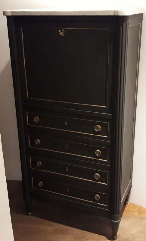 Secretary bar 4 drawers, Louis XVI style, XX