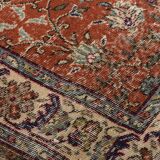 Vintage Anatolian Floral Carpet