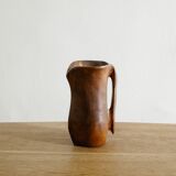 French Sculptural Wooden Pitcher Attr. to Alexandre Noll, 1960s