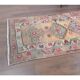 1970s Turkish Hand-Knotted Wool Cotton Pink Runner 81x380