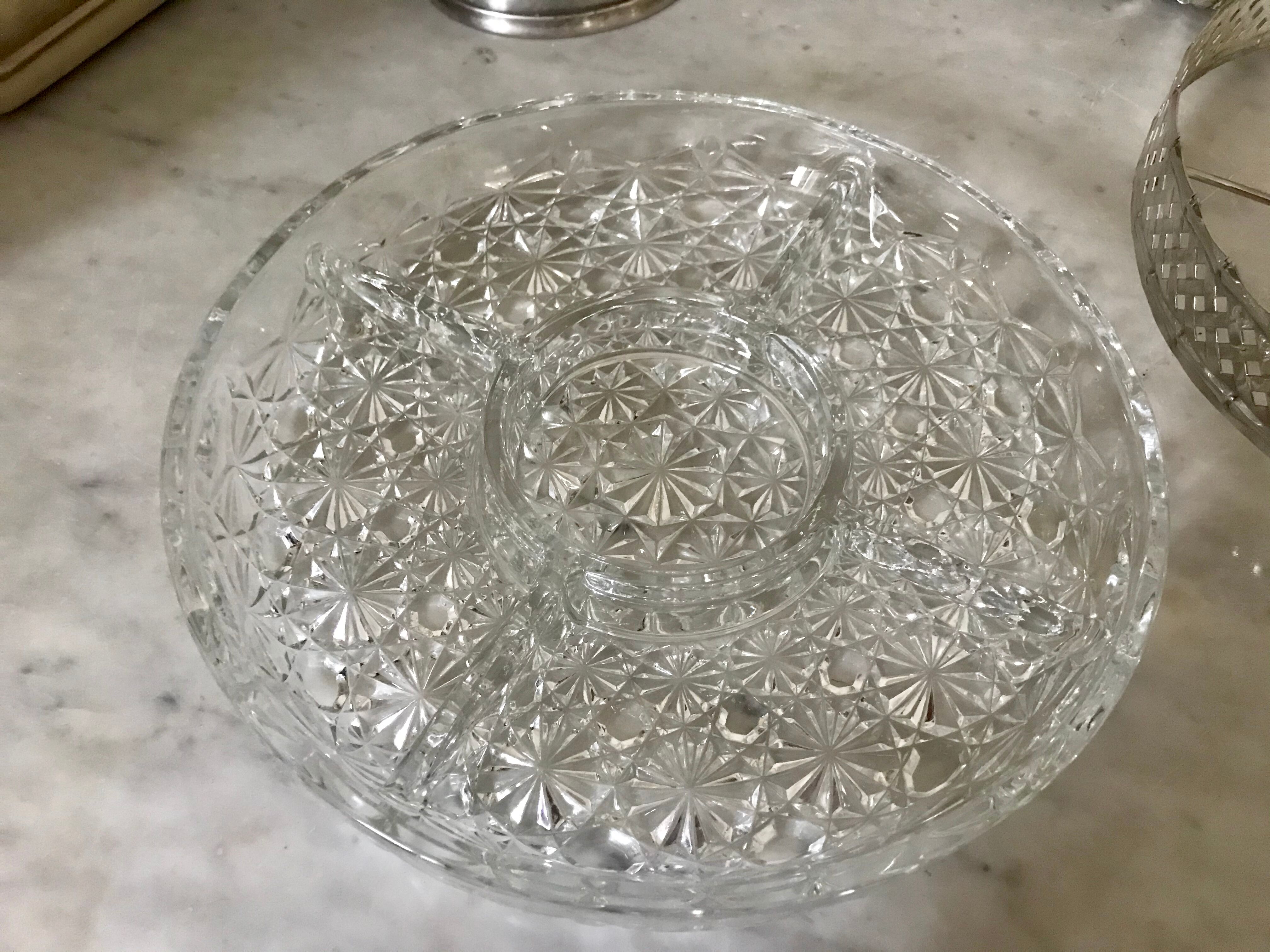 Silver metal aperitif tray circa 1950