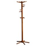 Decorative coat rack in solid pine, mid-century Danish style, 1970s.