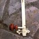 Vintage metal and wood coat rack