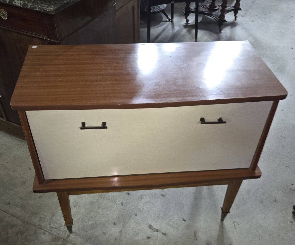 Vintage mid-century bar cabinet from the 1950s–60s.