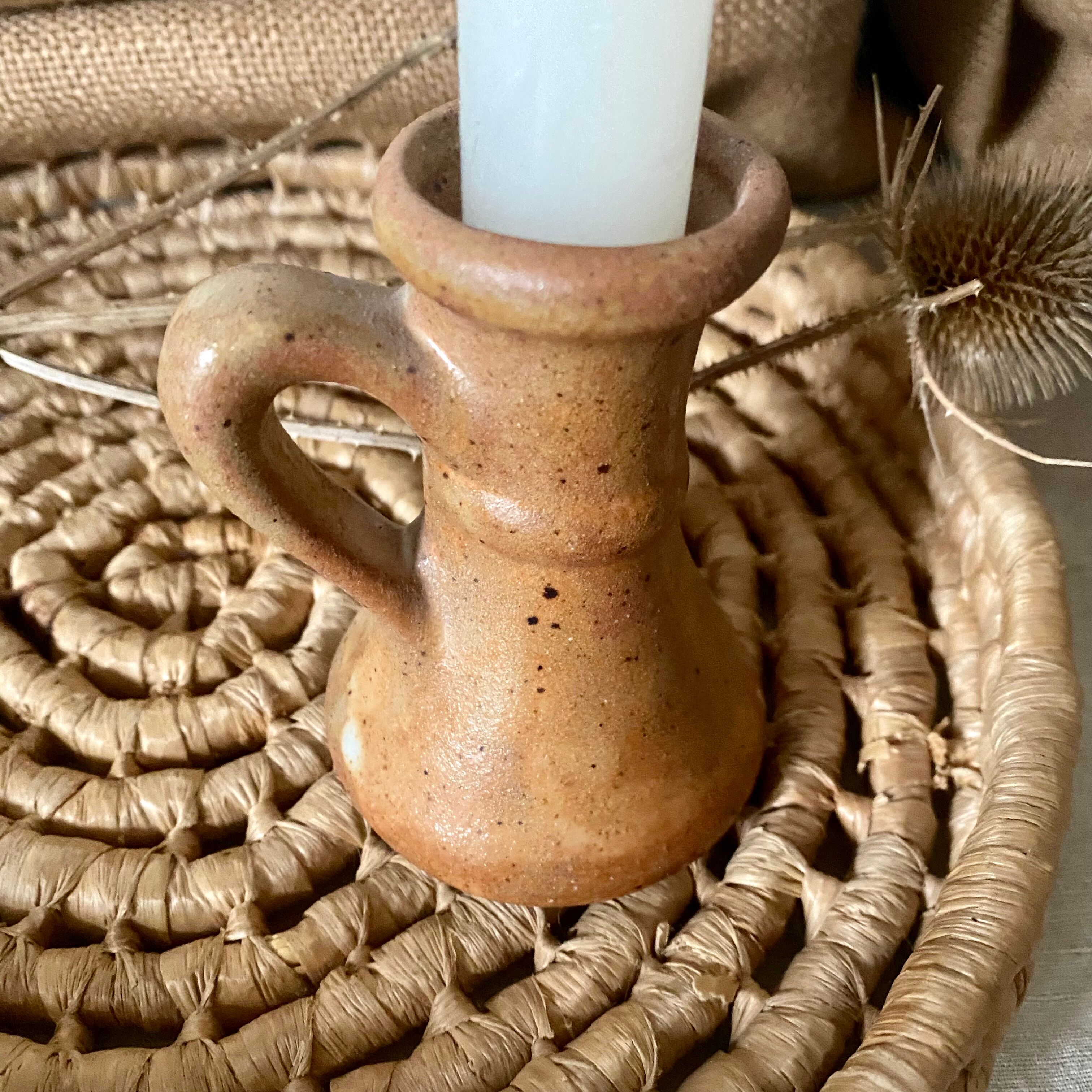 Sandstone candle holder