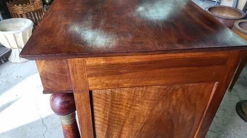 COMMODE EMPIRE 4 TIROIRS EN ACAJOU DU XIX ème SIECLE