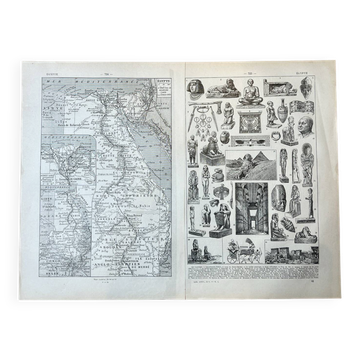 Map "Egypt" - 20x29cm 1922
