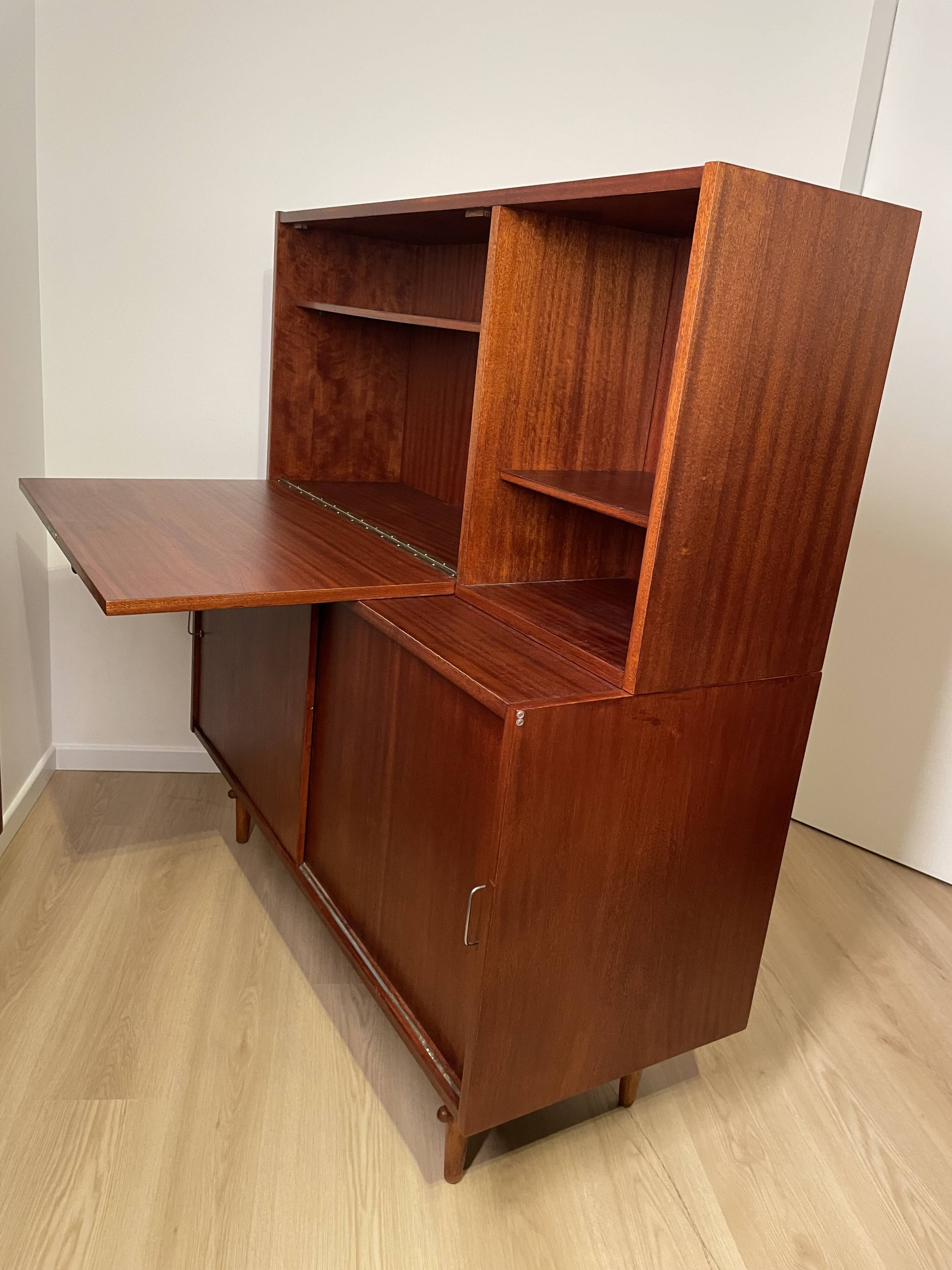 Vintage 1950s bar cabinet / Eastern European modernist sideboard