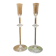 Old Pair of Villeroy And Boch Crystal Candlesticks Or Soliflores