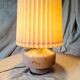 Handmade lamp in brass and Murano glass